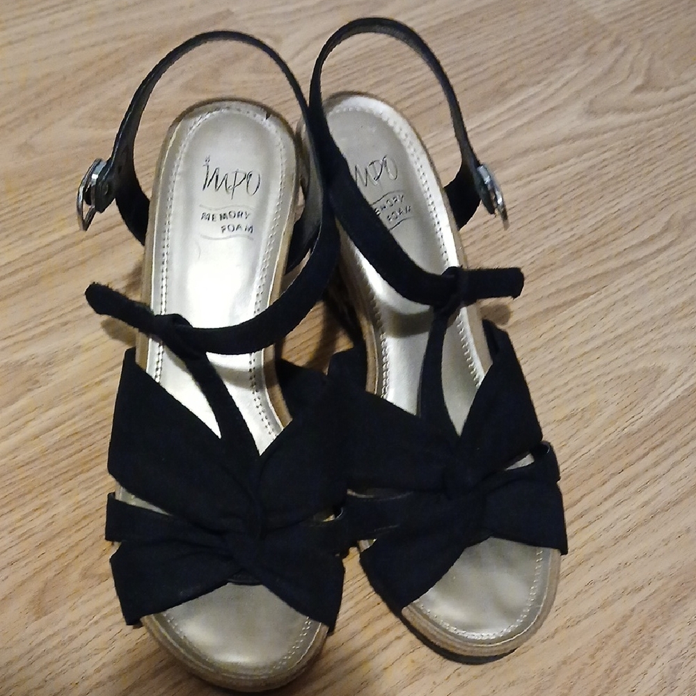 Impo Women's Black Bow Sandals